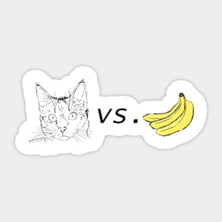 Cat vs. Banana Sticker